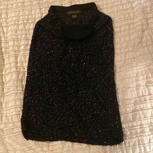 Donna Karan large sequined mesh skirt.